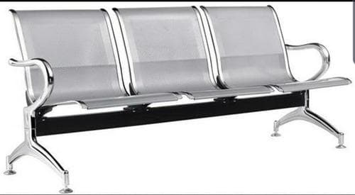 3-Link non padded Metallic waiting bench Basmart Furnitures 