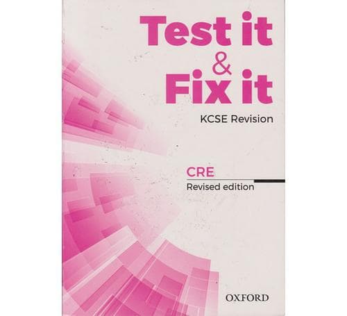 Test it Fix it KCSE CRE Revised EditionBasmart Furnitures 