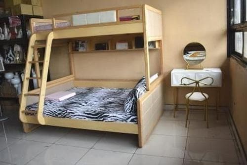 Liam Bunk Bed (Beige)Basmart Furnitures 
