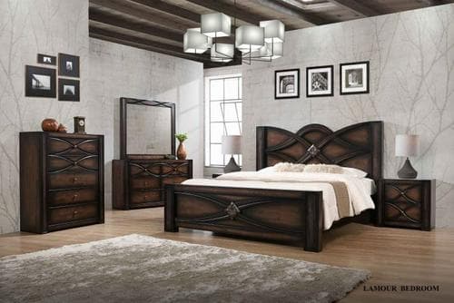 Lamour Queen Bed with 2 Night standsBasmart Furnitures 